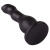 Чёрный анальный стимулятор для массажа простаты - 13,5 см.