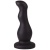 Чёрный анальный стимулятор для массажа простаты - 13,5 см.