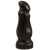 Чёрный массажёр простаты с приплюснутой головкой - 13 см.