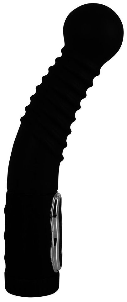 Чёрный стимулятор простаты с ротацией Prostate Twister - 20 см.
