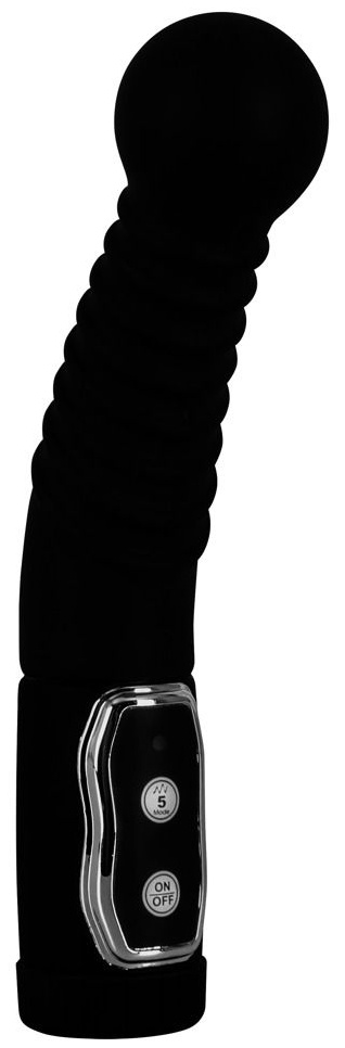 Чёрный стимулятор простаты с ротацией Prostate Twister - 20 см.