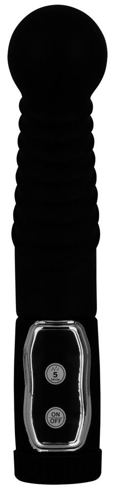 Чёрный стимулятор простаты с ротацией Prostate Twister - 20 см.