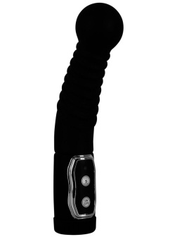 Чёрный стимулятор простаты с ротацией Prostate Twister - 20 см.