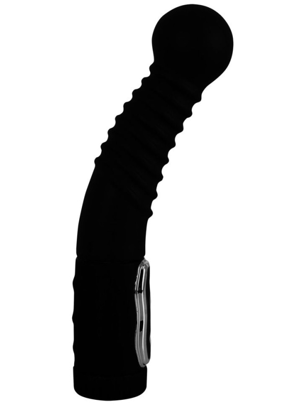 Чёрный стимулятор простаты с ротацией Prostate Twister - 20 см.