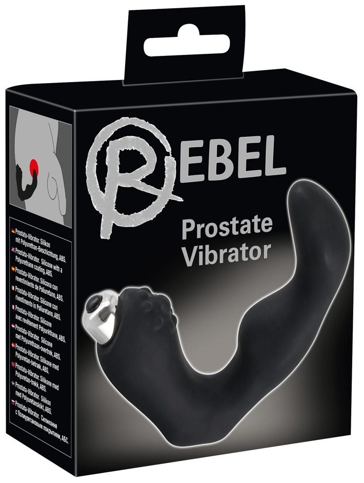 Чёрный вибростимулятор простаты Rebel