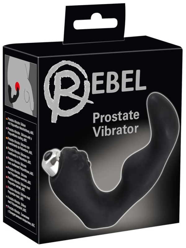 Чёрный вибростимулятор простаты Rebel
