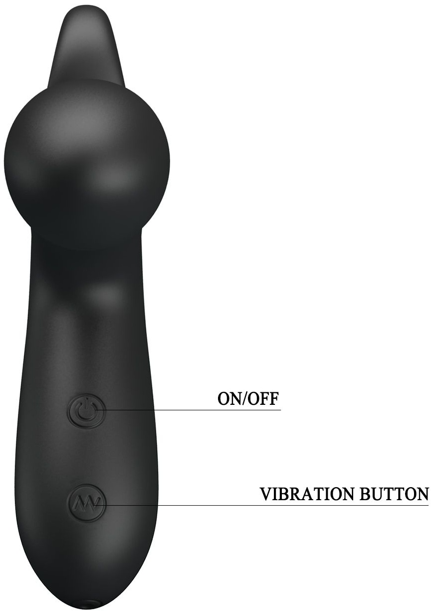 Чёрный вибростимулятор простаты Barrack