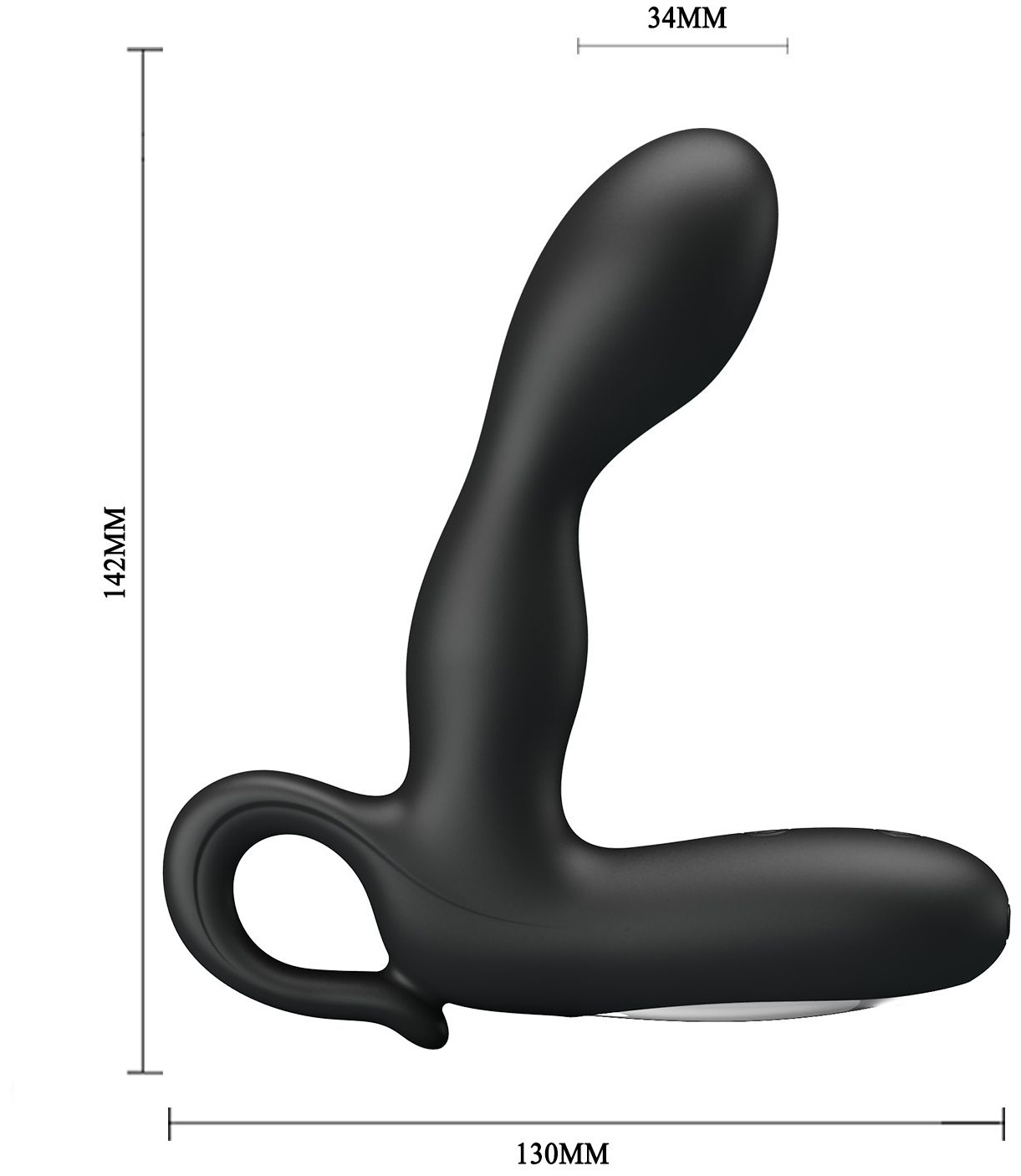 Чёрный вибростимулятор простаты Barrack