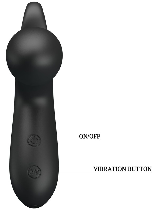 Чёрный вибростимулятор простаты Barrack