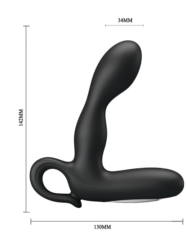 Чёрный вибростимулятор простаты Barrack