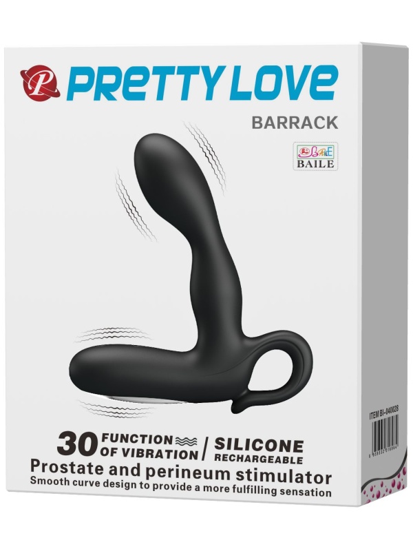 Чёрный вибростимулятор простаты Barrack