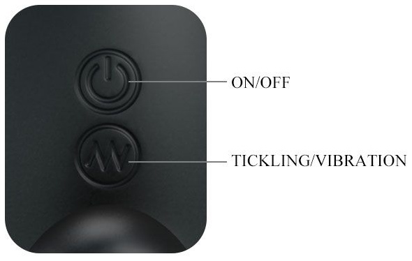 Черный вибростимулятор простаты с имитацией движения пальчика