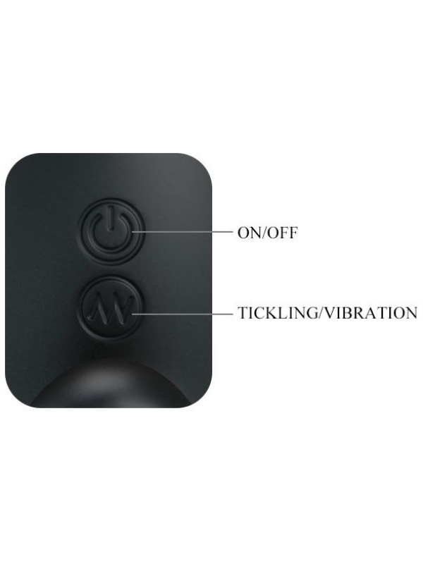 Черный вибростимулятор простаты с имитацией движения пальчика