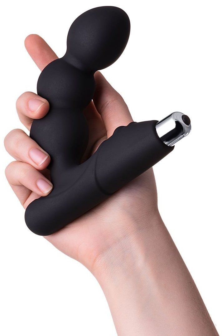 Чёрный вибростимулятор простаты Erotist