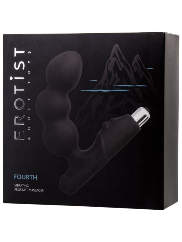 Чёрный вибростимулятор простаты Erotist