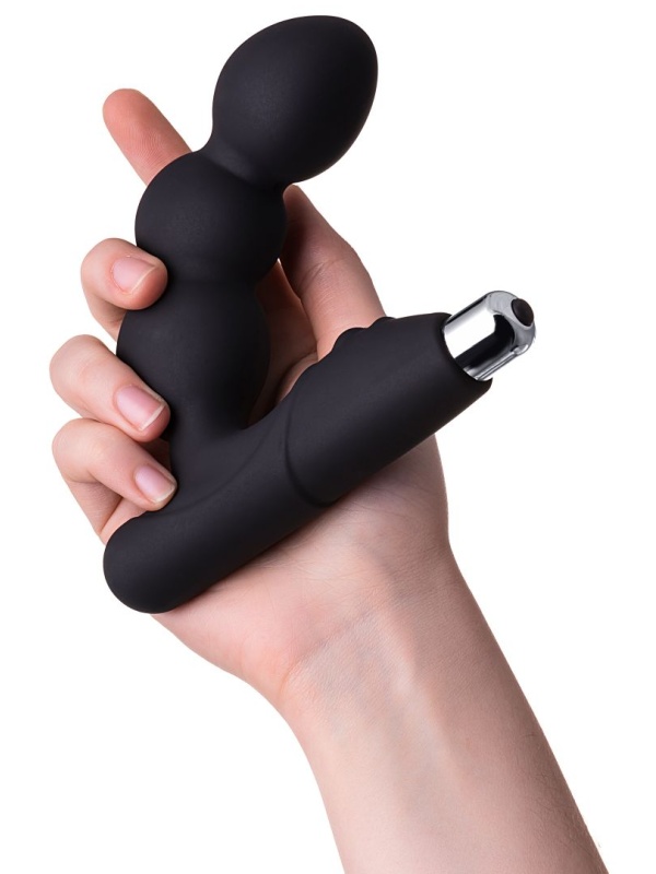 Чёрный вибростимулятор простаты Erotist