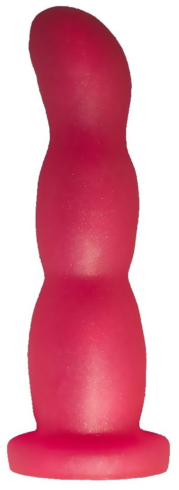 Розовый гелевый массажер простаты - 15 см.