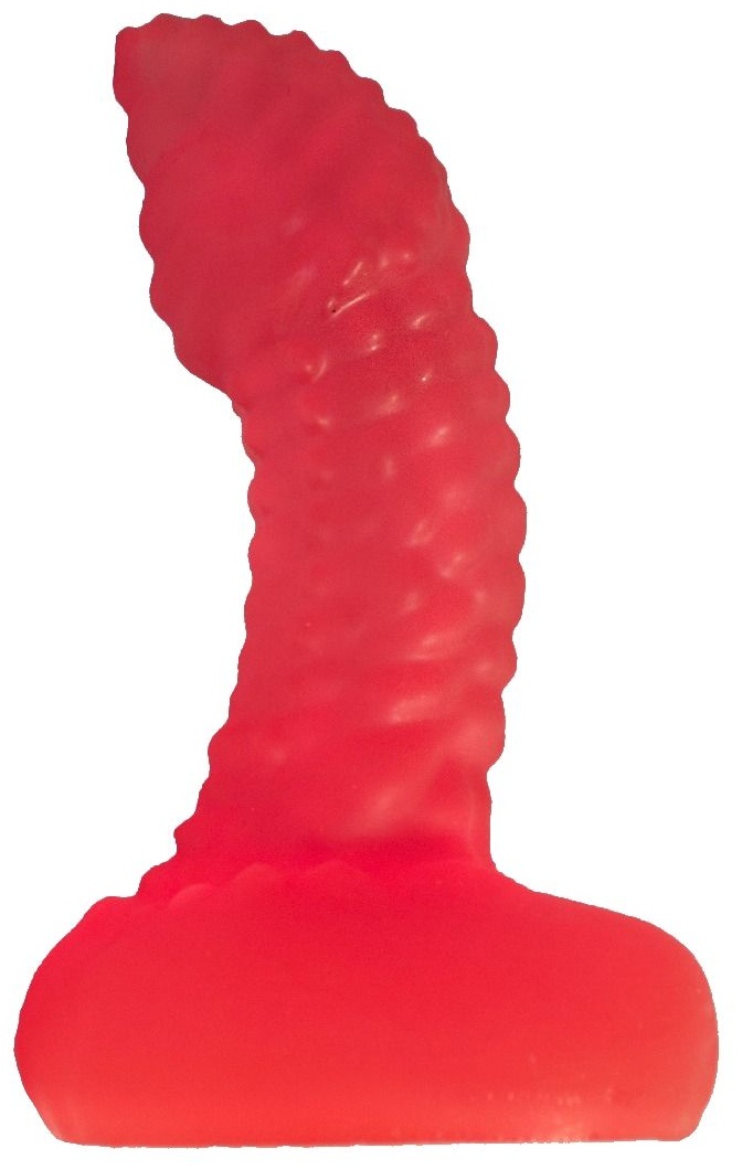 Розовый пупырчаты массажёр простаты - 11 см.