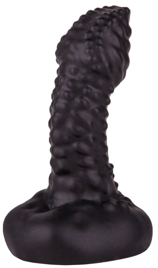 Чёрный плаг-массажёр для простаты - 7,2 см.