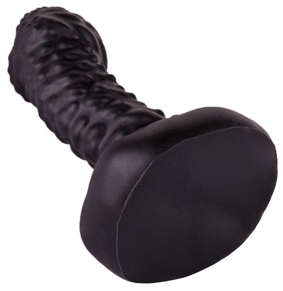 Чёрный плаг-массажёр для простаты - 7,2 см.