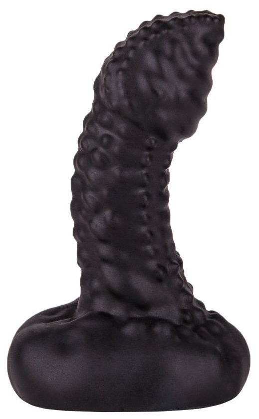 Чёрный плаг-массажёр для простаты - 7,2 см.