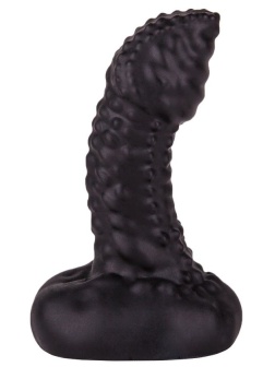 Чёрный плаг-массажёр для простаты - 7,2 см.