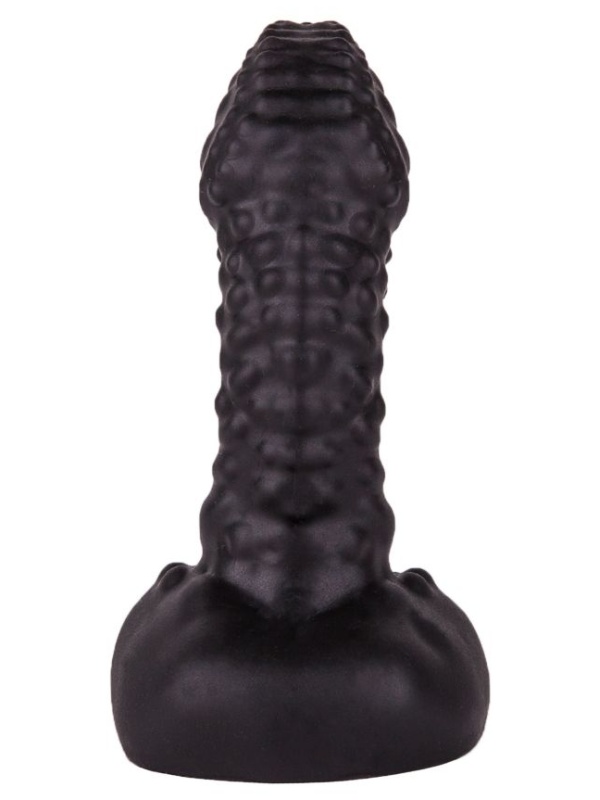 Чёрный плаг-массажёр для простаты - 7,2 см.