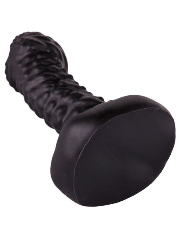 Чёрный плаг-массажёр для простаты - 7,2 см.