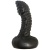 Чёрный анальный плаг с пупырышками для стимуляции простаты - 9,5 см.