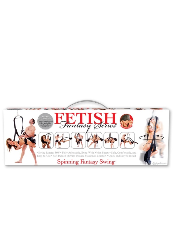 Чёрные секс-качели Spinning Fantasy Swing