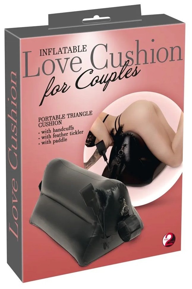Надувная любовная подушка Portable Triangle Cushion с аксессуарами