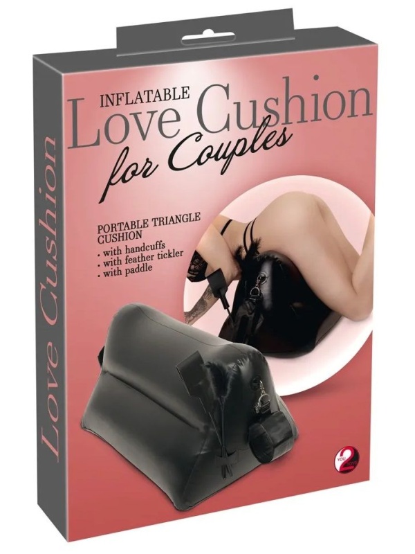 Надувная любовная подушка Portable Triangle Cushion с аксессуарами