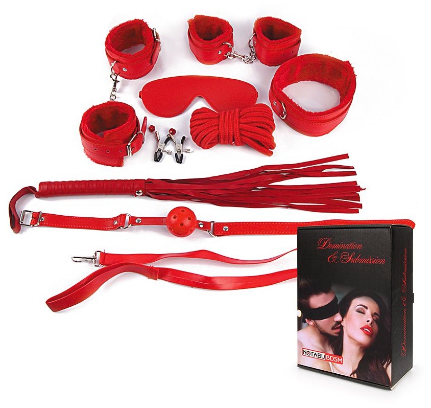 Пикантный красный набор БДСМ