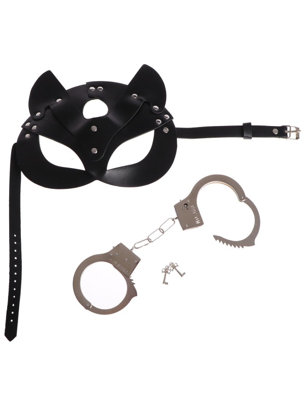 Эротический набор «Твоя кошечка»: маска и наручники