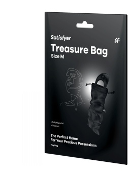 Черный мешочек для хранения игрушек Treasure Bag M