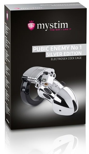Мужской пояс верности Pubic Enemy No1 Silver Edition