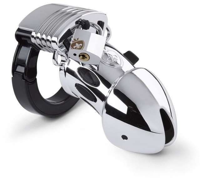 Мужской пояс верности Pubic Enemy No1 Silver Edition