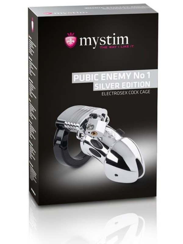 Мужской пояс верности Pubic Enemy No1 Silver Edition