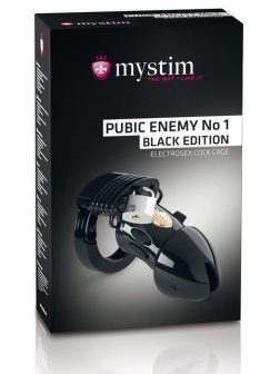 Пояс верности с электростимуляцией Mystim Pubic Enemy No1 Black Edition