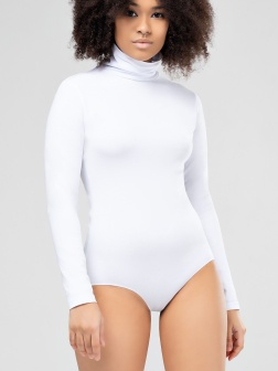 Боди-водолазка из хлопковой ткани