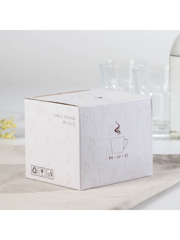 Кружка керамическая с ложкой «Амур», 400 мл, цвет МИКС