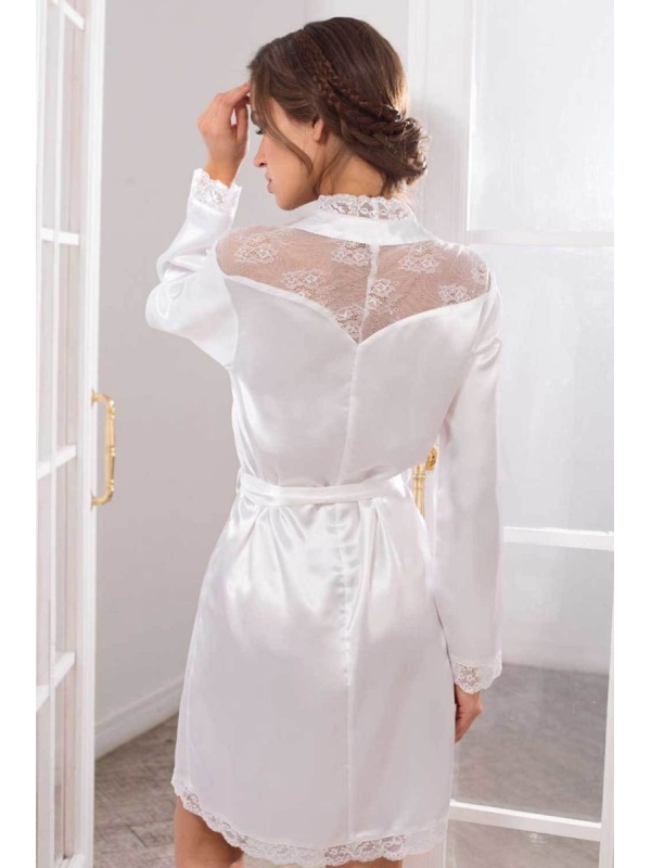 Халат с кружевом Lady in white