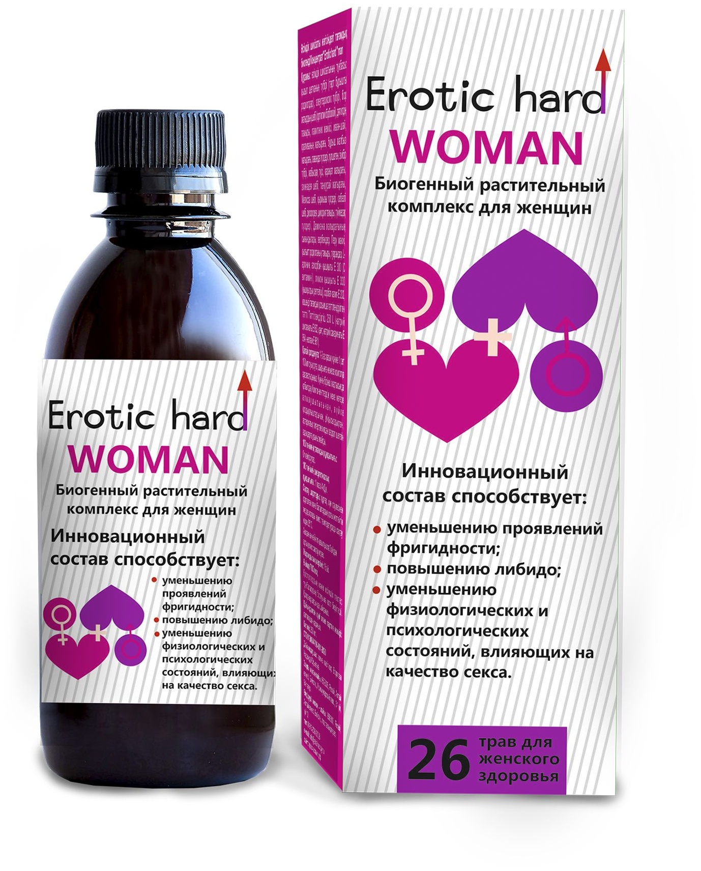 Женский биогенный концентрат для повышения либидо Erotic hard Woman - 250 мл.