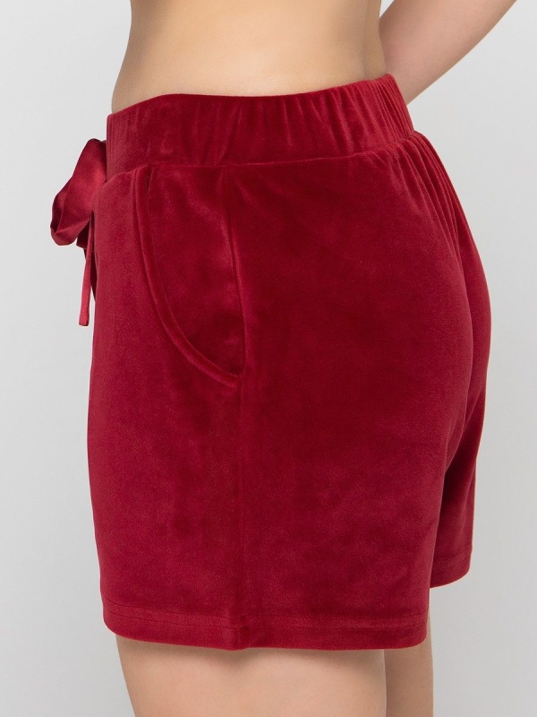 Женские шортики из трикотажного велюра