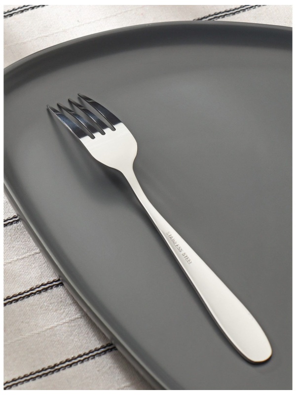 Набор вилок столовых Доляна «Бабл», h=20 см, 6 шт, цвет серебряный