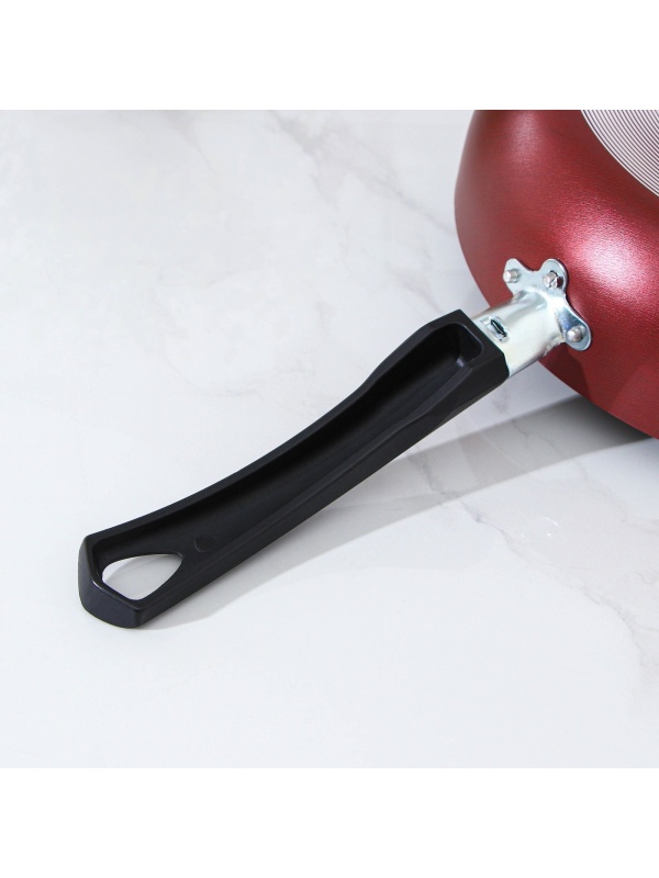 Сковорода Доляна Promo, d=26 см, пластиковая ручка, антипригарное покрытие, цвет бордовый_