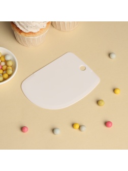 Шпатель кондитерский Доляна, 12,5×8,5 см, цвет белый