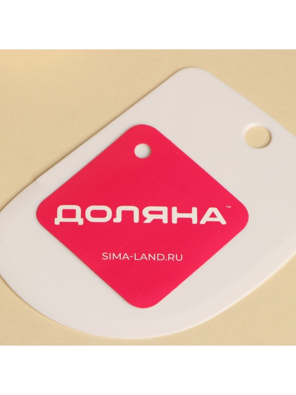 Шпатель кондитерский Доляна, 12,5×8,5 см, цвет белый