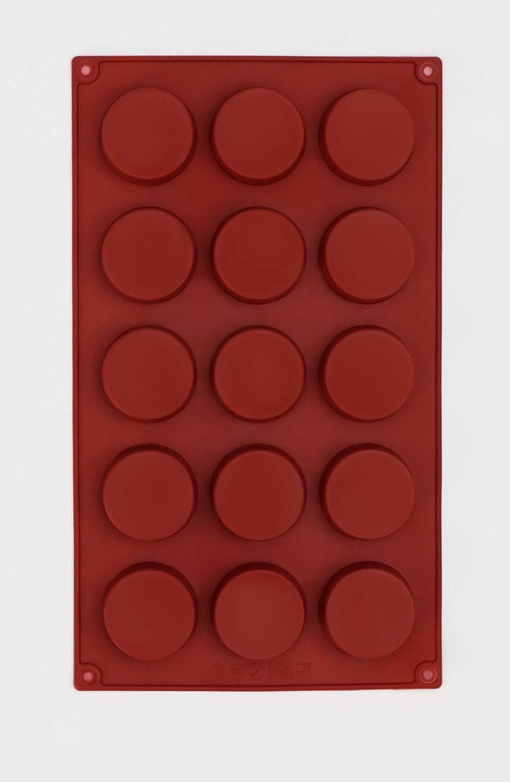 Форма для выпечки Доляна «Фигуры.Круг», силикон, 29×17×2 см, 15 ячеек (d=4,2 см), цвет МИКС