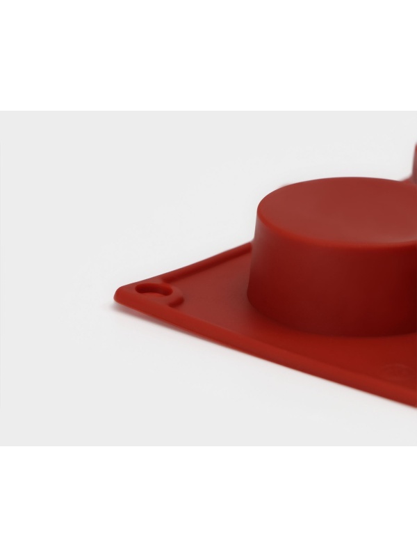 Форма для выпечки Доляна «Фигуры.Круг», силикон, 29×17×2 см, 15 ячеек (d=4,2 см), цвет МИКС